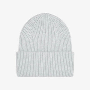 Merino Wool Beanie Hat in Limestone Grey