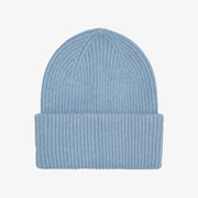 COLORFUL STANDARD Merino Wool Beanie Hat in Stone Blue