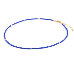 Beaded Necklace in Morocco Blue