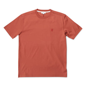 Johannes Organic N Logo T Shirt in Red Ochre