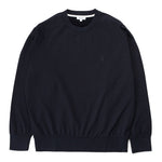 NORSE PROJECTS Marten Relaxed Organic Raglan Light Sweatshirt in Dark Navy