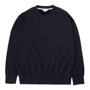 Marten Relaxed Organic Raglan Light Sweatshirt in Dark Navy