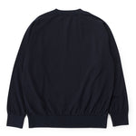 NORSE PROJECTS Marten Relaxed Organic Raglan Light Sweatshirt in Dark Navy