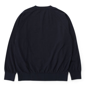 Marten Relaxed Organic Raglan Light Sweatshirt in Dark Navy