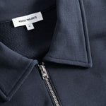 Ketel Relaxed Organic Logo Half Zip in Dark Navy