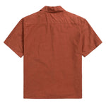 Carsten Cotton Tencel Shirt in Red Ochre