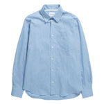 Algot Relaxed Cotton Linen Shirt in Pale Blue