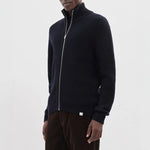 Hagen Cotton Wool Jacket in Dark Navy