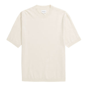 Rhys Cotton Linen T Shirt in Kit White