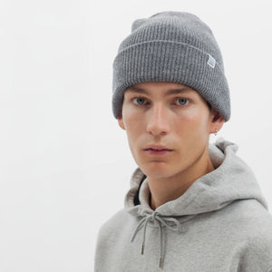 Norse Beanie Hat in Grey Melange