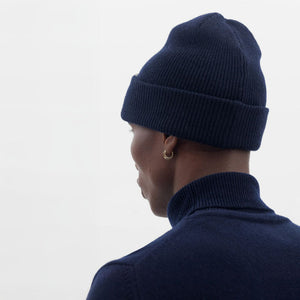 Norse Beanie Hat in Dark Navy