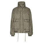 Naia Quilted Short Jacket in Army