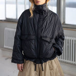 Naia Quilted Short Jacket in Black