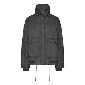 Naia Quilted Short Jacket in Black