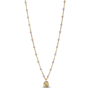 Lola Refined Necklace in Light Pink/Gold