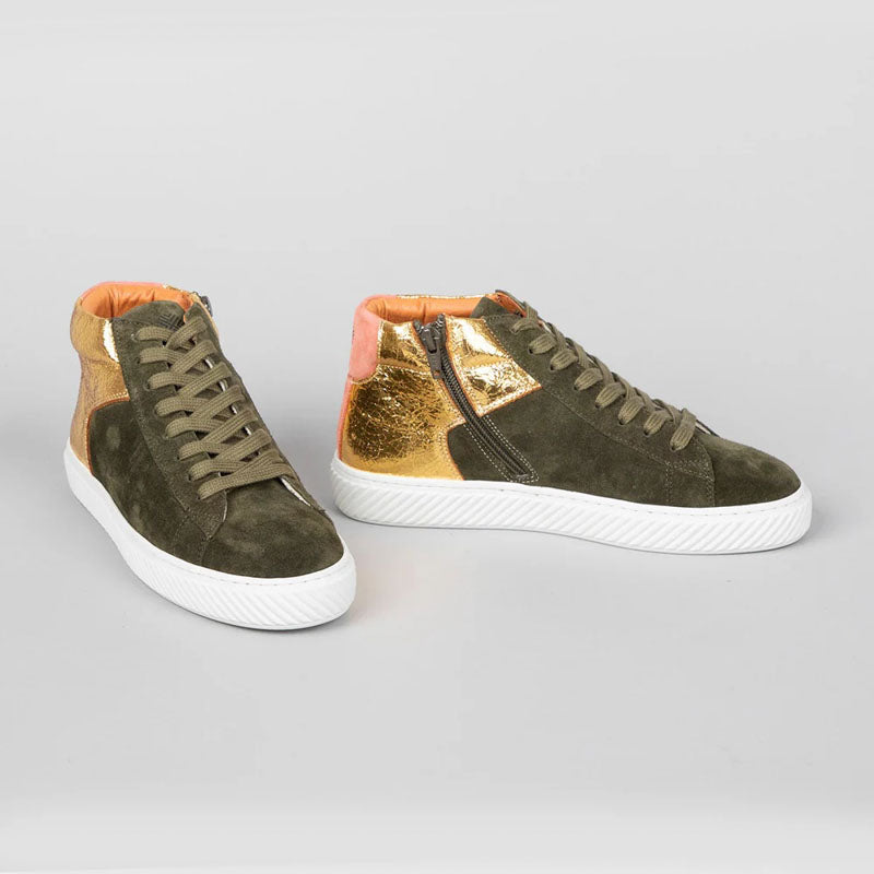 Suede high top trainers on sale