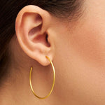 Large Non Hoop Earrings in Gold