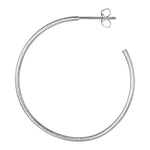 Large Non Hoop Earrings in Silver