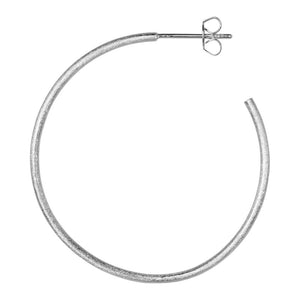 Large Non Hoop Earrings in Silver