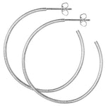 Large Non Hoop Earrings in Silver