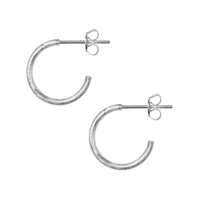 Small Non Hoop Earrings in Silver