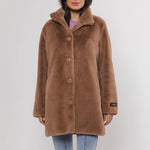 Nonna Faux Fur Coat in Twig