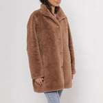 Nonna Faux Fur Coat in Twig