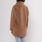 Nonna Faux Fur Coat in Twig