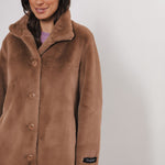 Nonna Faux Fur Coat in Twig