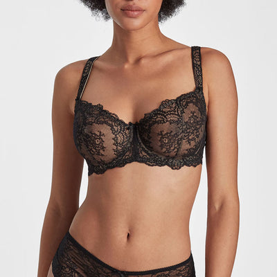 Danse des Sens Comfort Half Cup Bra in Black