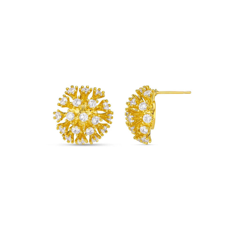 Statement Crystal Burst Stud Earring in Crystal