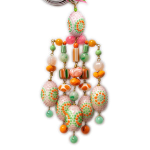 P Large Chime Necklace - Pale pink/green/orange