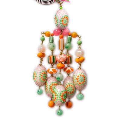 PHILIPPA KUNISCH P Large Chime Necklace - Pale pink/green/orange