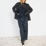 Tailor Cord Wide Leg Trousers in Midnight