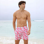 Parrot Swim Shorts in Coral/Turquoise