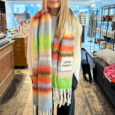 Love Party Resort Scarf in Sky/Lime/Multi