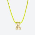 LA MOME BIJOU R Initial Joy Letter Necklace in Gold