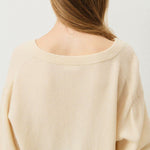 Raxow V Neck Jumper in Natural