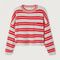 Raxow Jumper in Heather Grey Strawberry Stripes