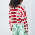 Raxow Jumper in Heather Grey Strawberry Stripes