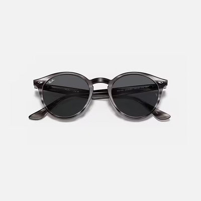 RAY-BAN RB2180 Sunglasses in Striped Grey Havana/Dark Grey