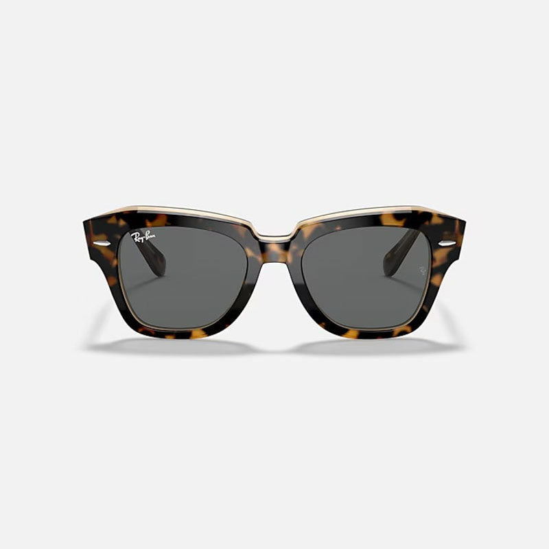 RAY-BAN State Street RB2186 Sunglasses in Polished Havana/Dark Grey