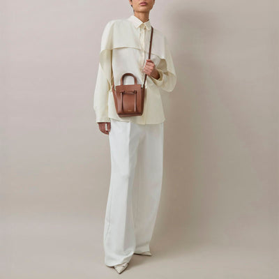 MULBERRY Mini Clovelly Tote Micro Classic Grain in Bright Oak