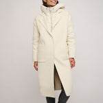 Reni Wool Coat with Removable Down Jacket in Birch