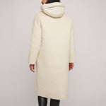 Reni Wool Coat with Removable Down Jacket in Birch