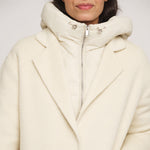 Reni Wool Coat with Removable Down Jacket in Birch