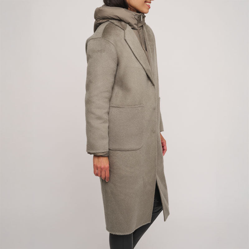 Down and wool coat best sale