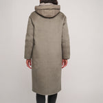 Reni Wool Coat with Removable Down Jacket in Dark Artichoke