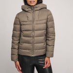 Reni Wool Coat with Removable Down Jacket in Dark Artichoke