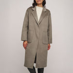 Reni Wool Coat with Removable Down Jacket in Dark Artichoke